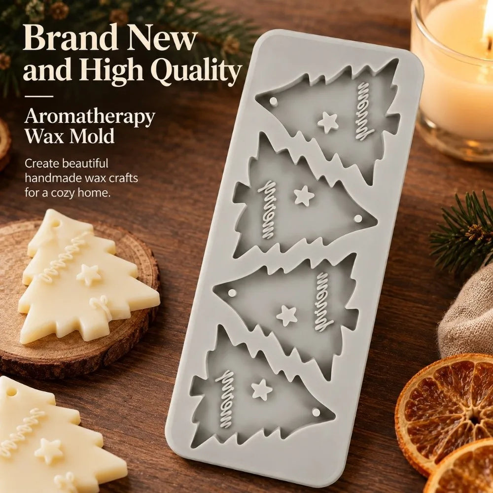 Silicone Christmas Tree Wax Mold – Hanging Ornament DIY Craft