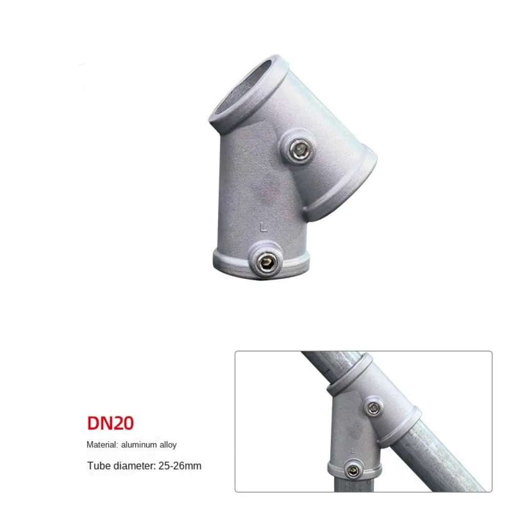 Aluminum Alloy Circular Pipe Connector 20mm 25mm Frame Fastener