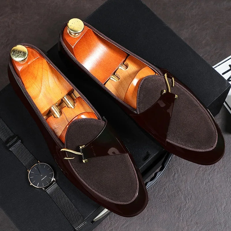Men's Faux Suede Slip-On Loafers | Party & Wedding Shoes