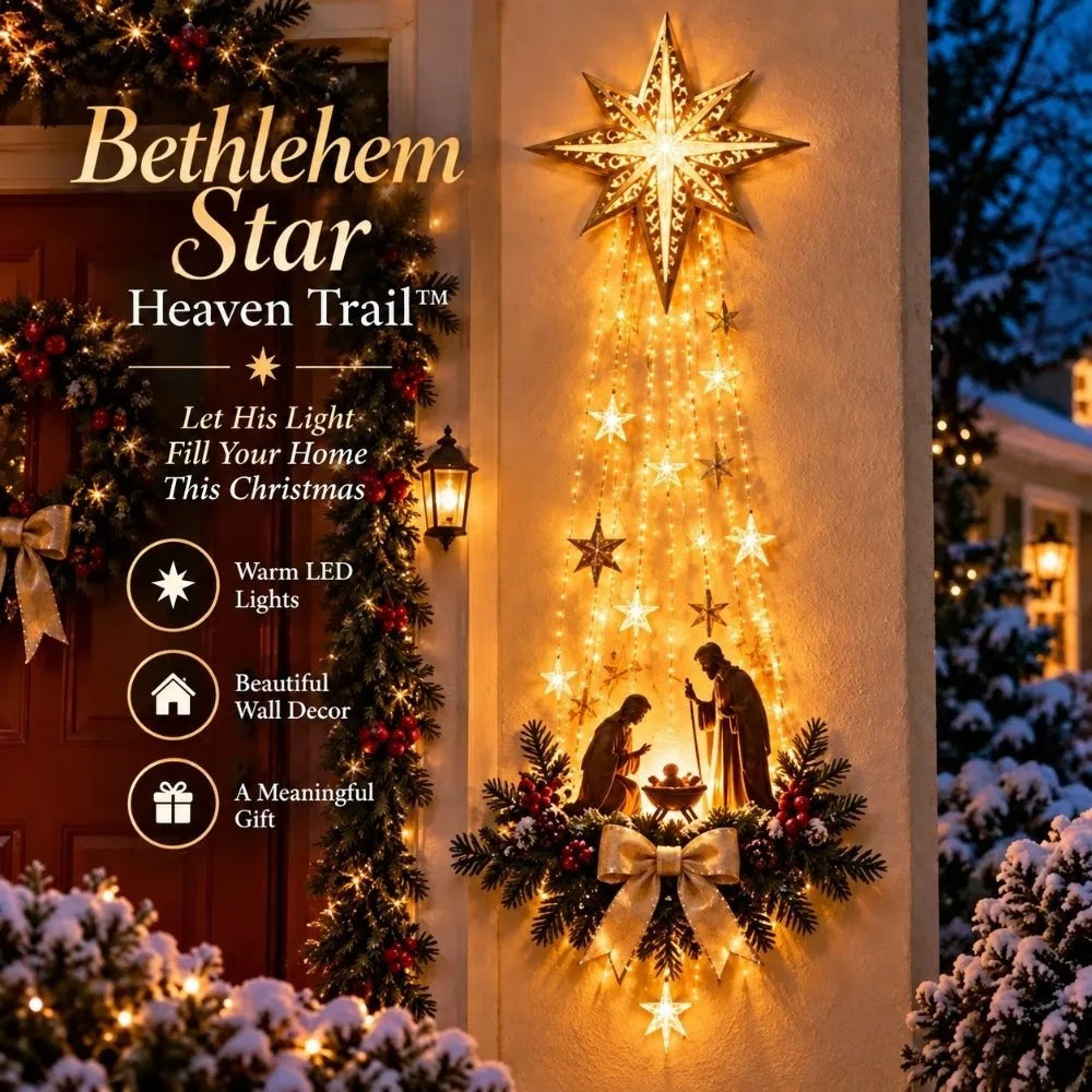 Lighted Nativity Scene Wall Décor – Warm White LED 60cm