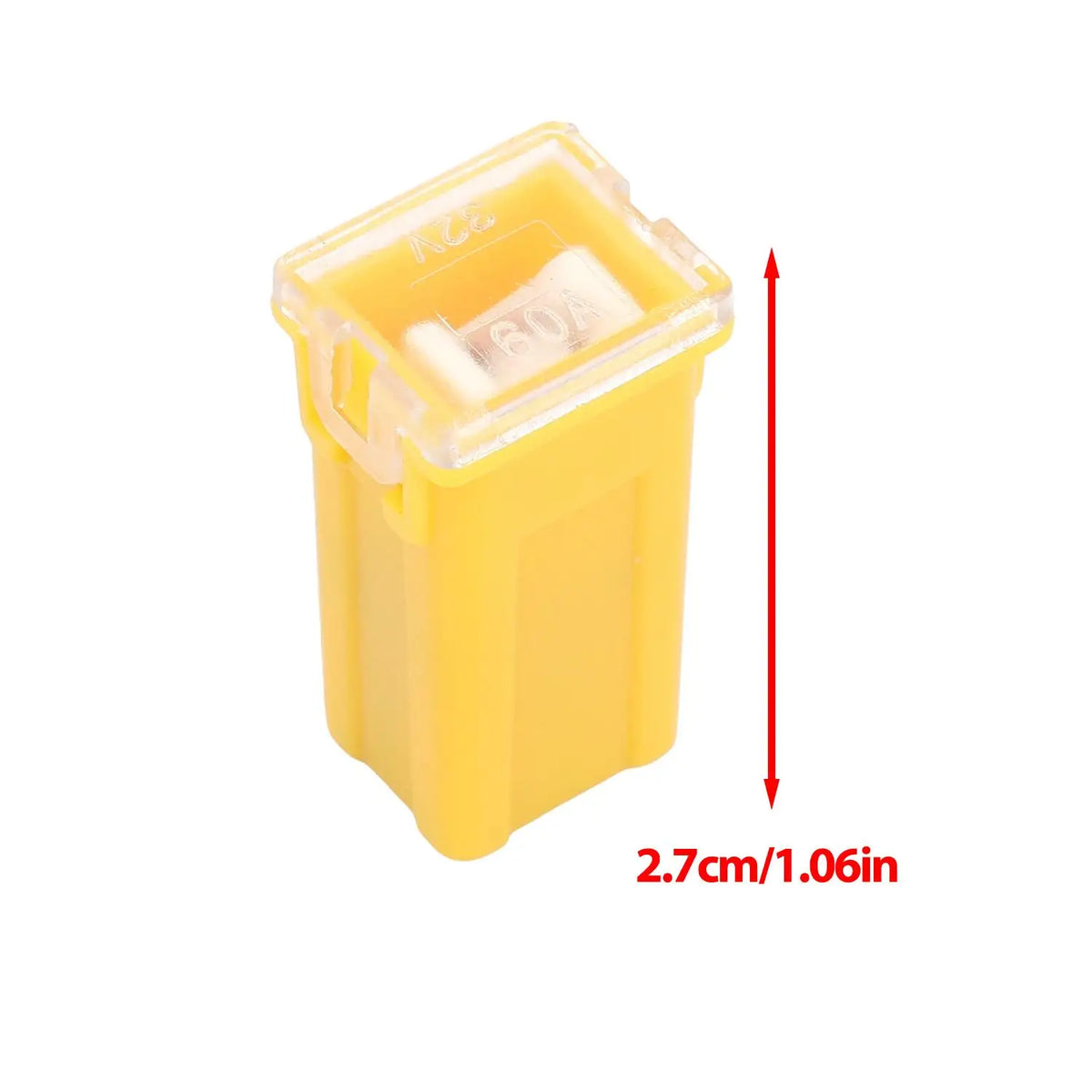 Small Square Slow Blow Automotive Fuse 32V 20A–80A | 10-Pack