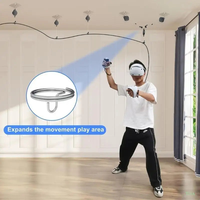 VR Retractable Ceiling Pulley Cable Management System – Silent