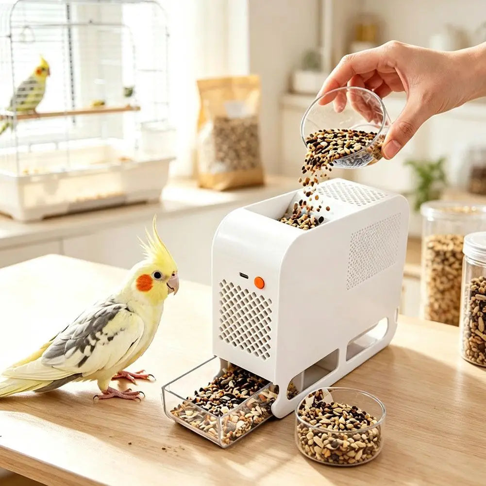 Electric Bird Seed Husk Separator – 5-Speed USB Grain Cleaner