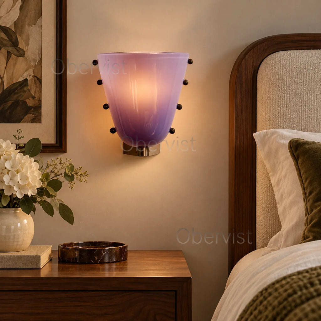 Vintage Teacup Stained Glass Wall Lamp – LED E27 Bedside Light