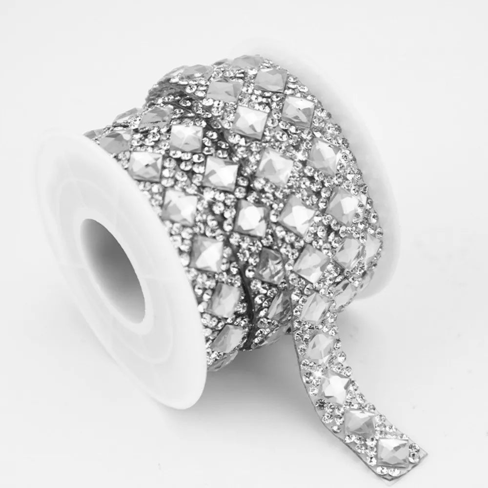 3-Yard Self-Adhesive Square Rhinestone Trim Strip | DIY Craft