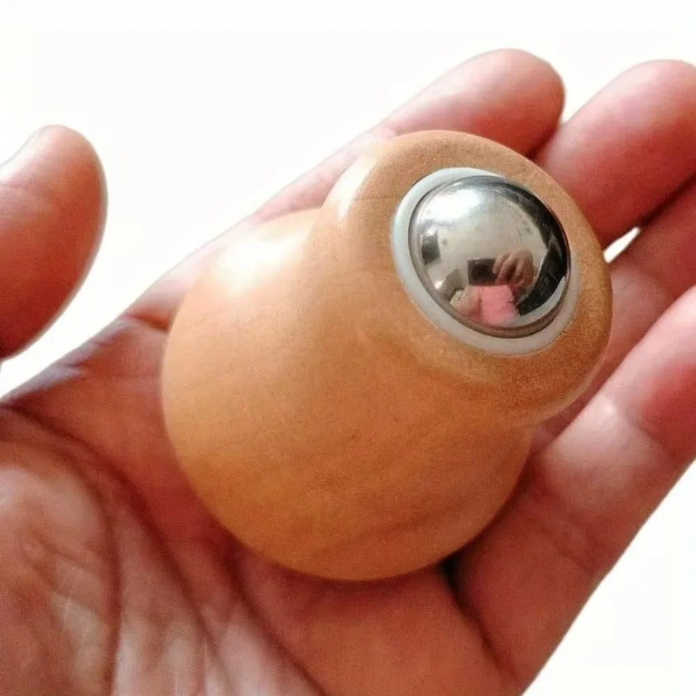 Wooden Handheld Facial Roller Acupressure Massage Stick