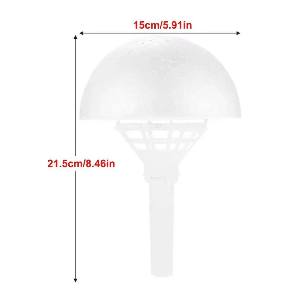 White Foam Bouquet Holder – Half Round DIY Bridal Floral Handle