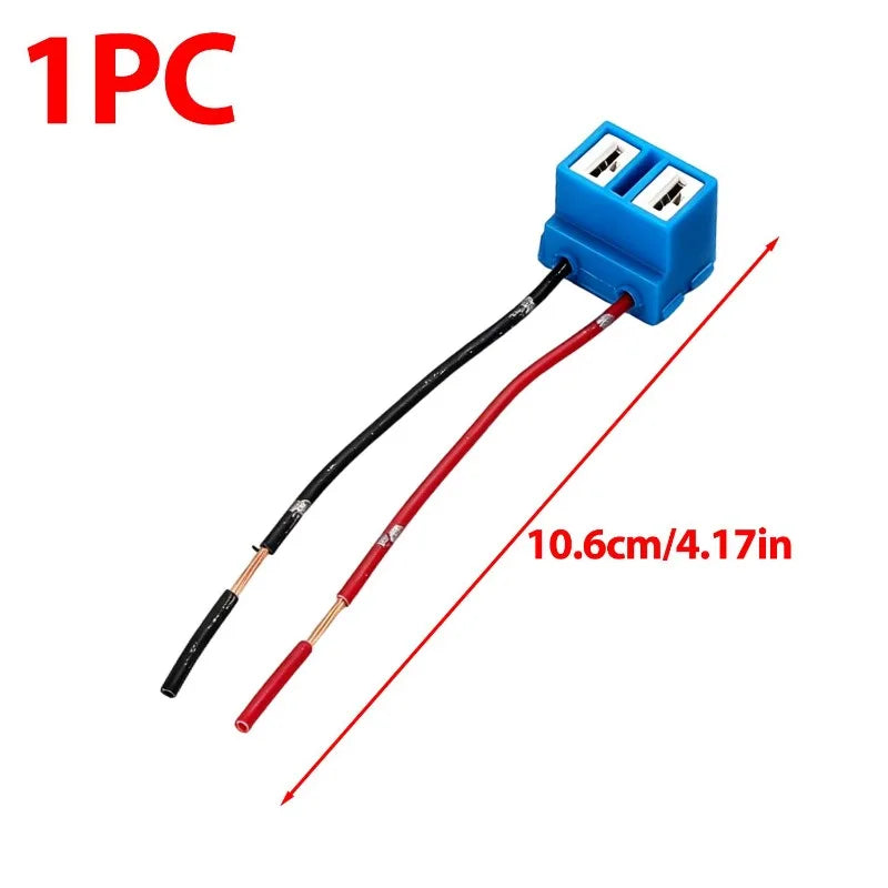H7 LED Headlight Socket Adapter – Heat-Resistant Wiring Harness