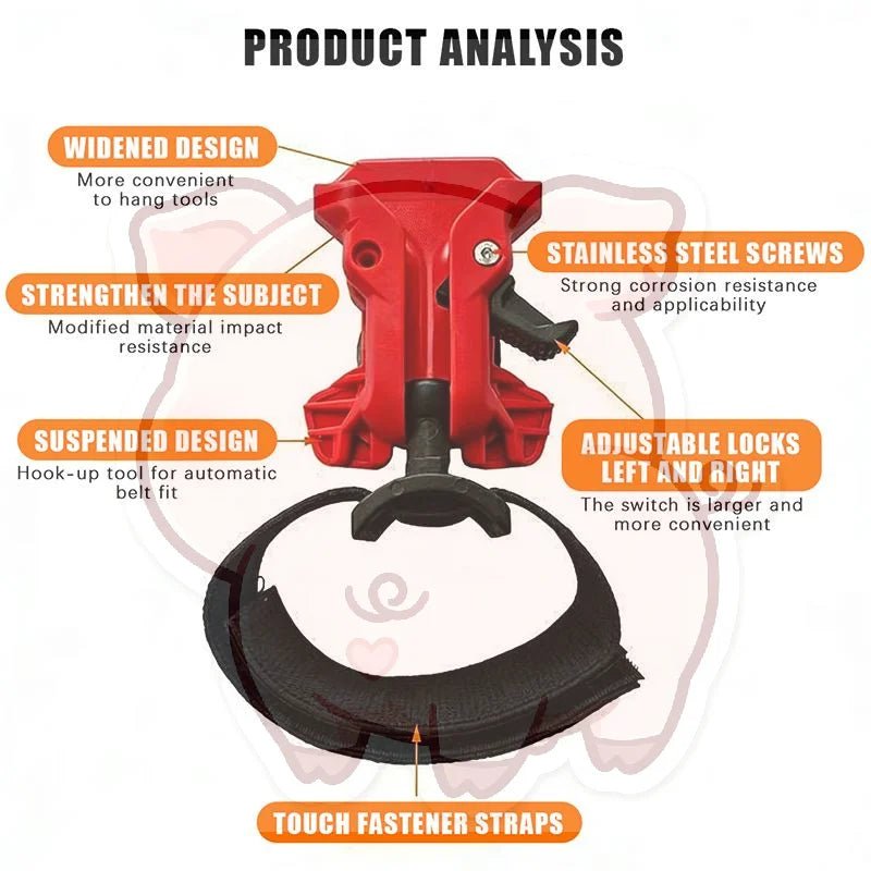 Self-Locking Belt Clip Drill Holder | Quick Release Power Tool