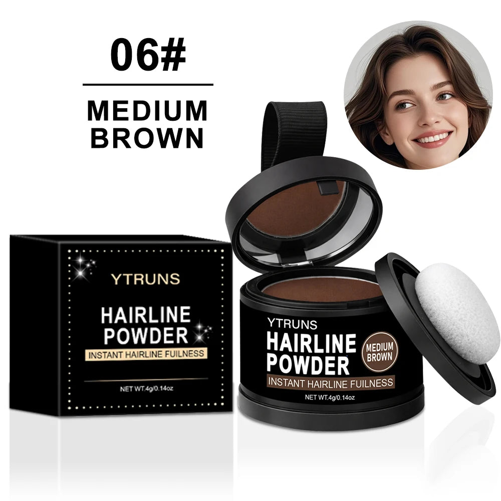 YTRUNS Hairline Powder Medium Brown – Root Touch Up, 4g