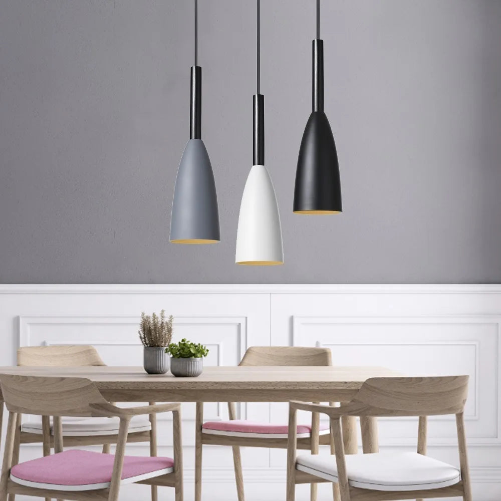 3-Light Industrial Pendant Chandelier E26 | Adjustable Cord