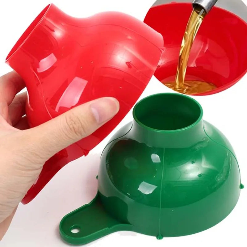 Wide-Mouth Foldable Plastic Car Funnel – Oil & Liquid Transfer