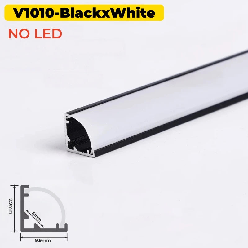 V-Shape 45° Corner LED Aluminum Channel Profile with Diffuser