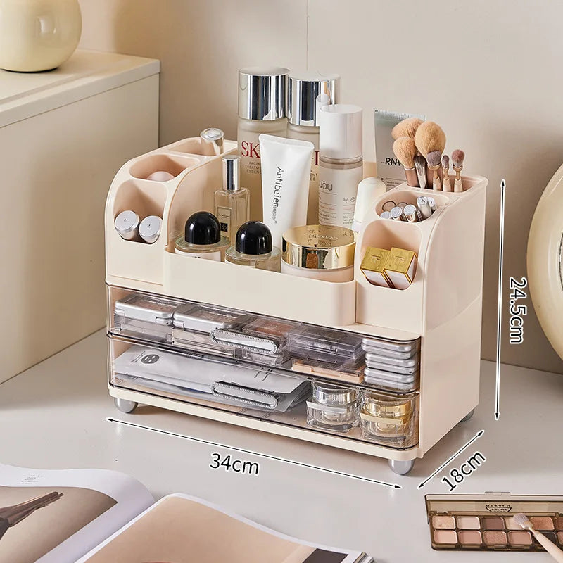 SAMMY Large Makeup Organizer – Dustproof Vanity Storage Box