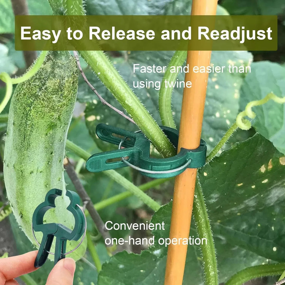 Reusable Plant Support Clips for Vines, Flowers & Seedlings