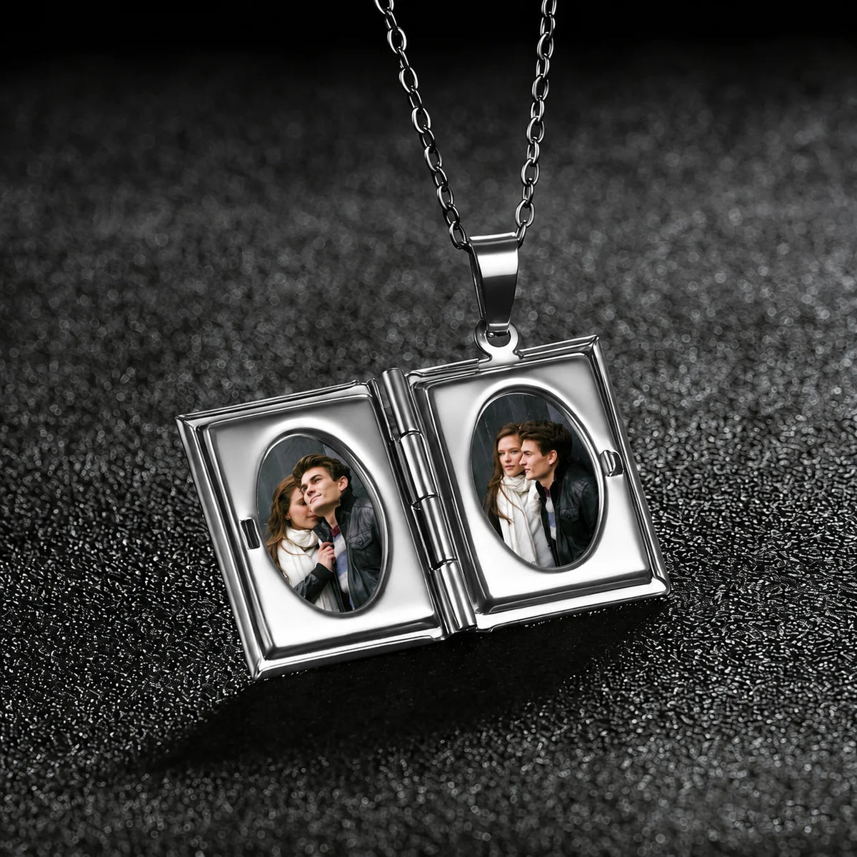 Personalized Photo Locket Necklace | Custom Heart Pendant