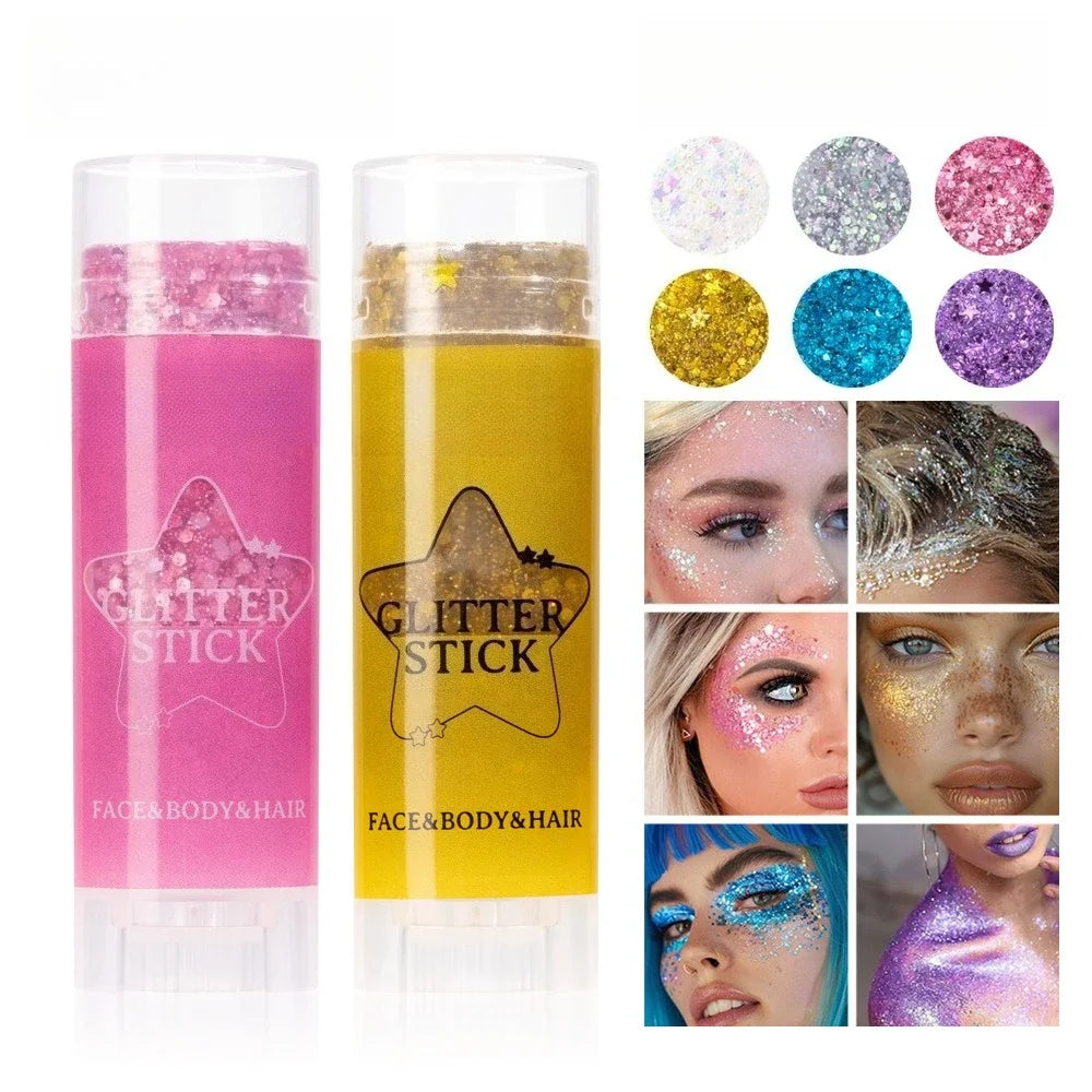 Sequin Glitter Gel Stick – Face, Body & Hair Stage Makeup