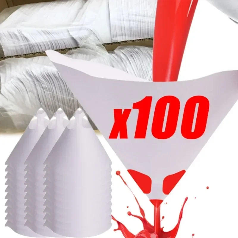 190 Mesh Disposable Paint Spray Filter Funnels – Nylon Strainer