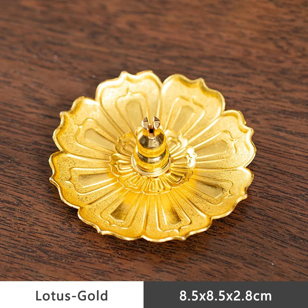 Lotus Incense Holder – Alloy Multi-Hole Incense Stick Base