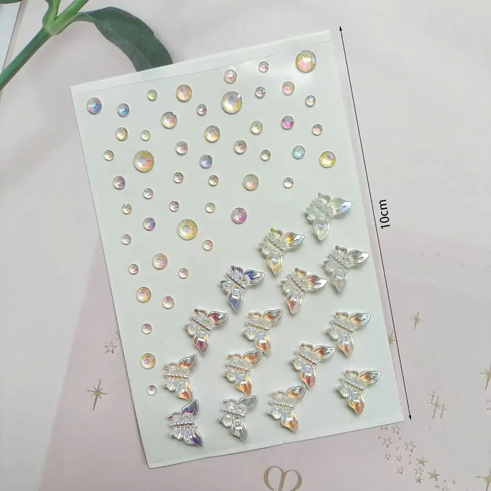 Face Gem Stickers – Butterfly Flower Star Heart Jewels