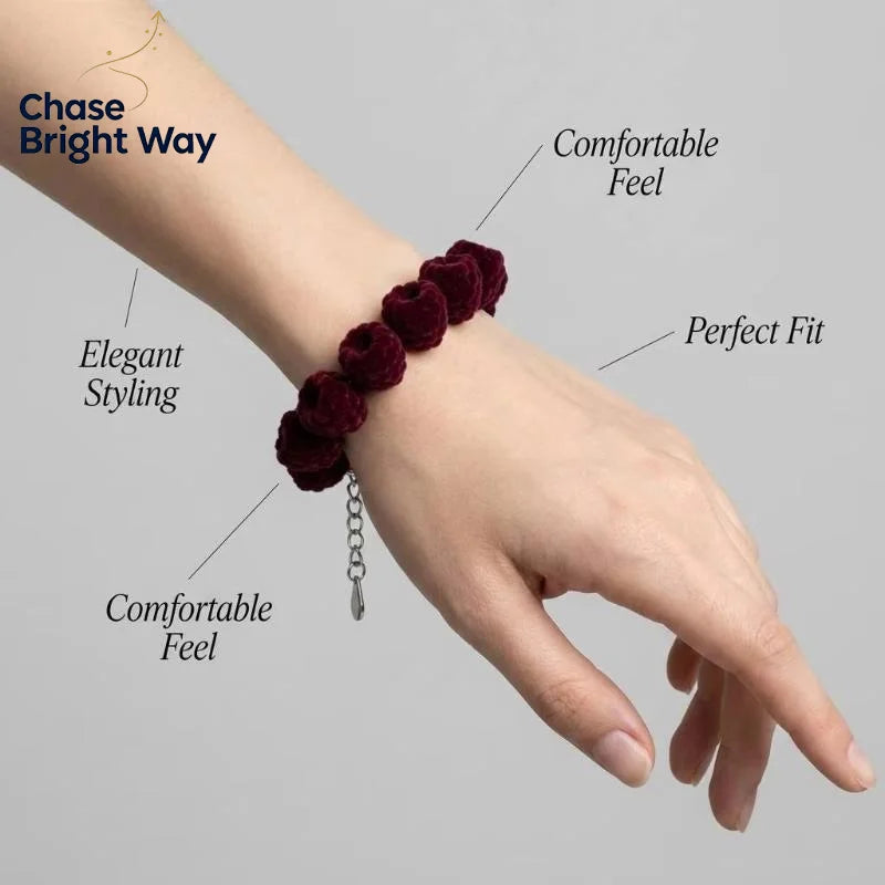Resin Raspberry Bead Bracelet – Adjustable Berry Charm