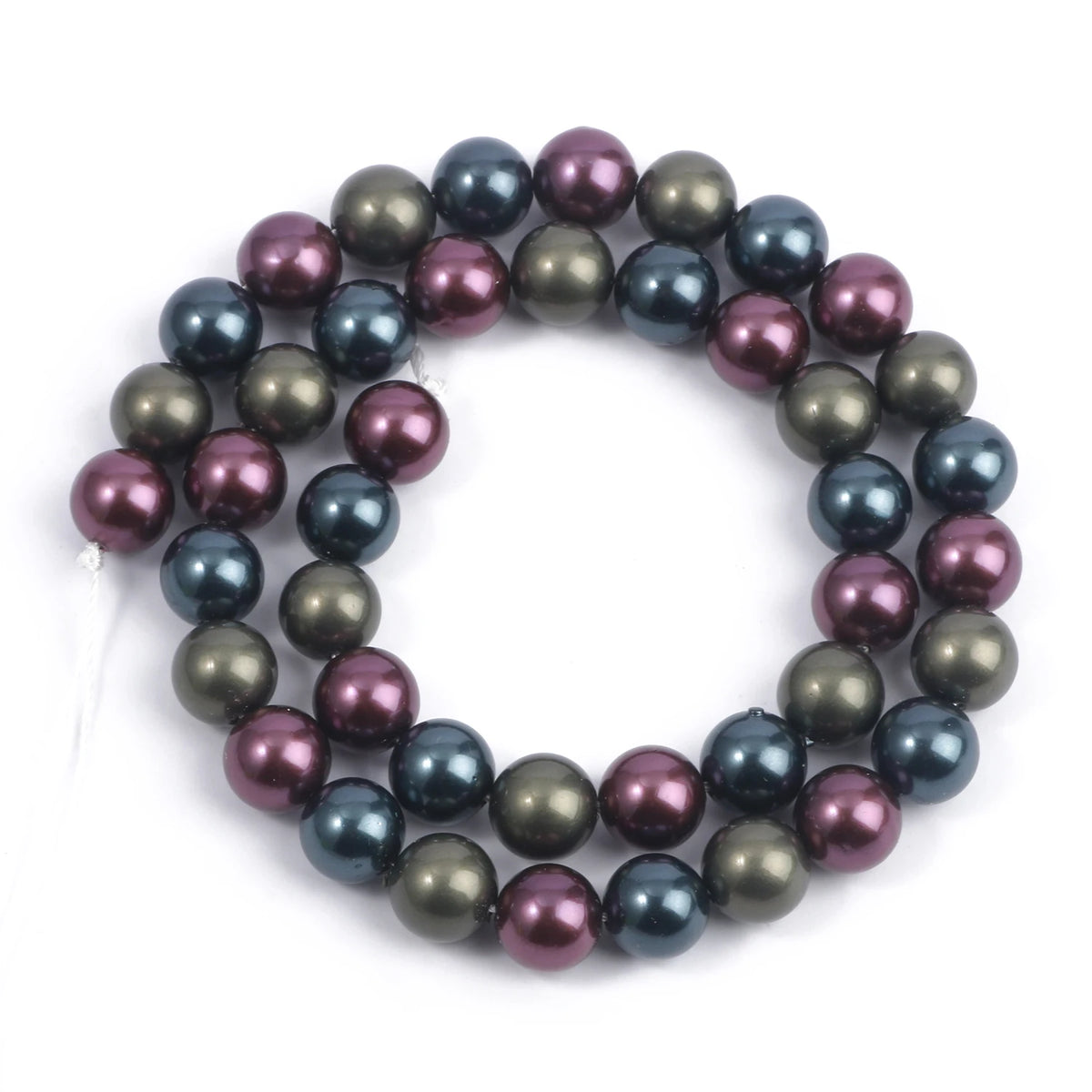 Multicolor Round Shell Pearl Beads for DIY Jewelry Making 6–12mm