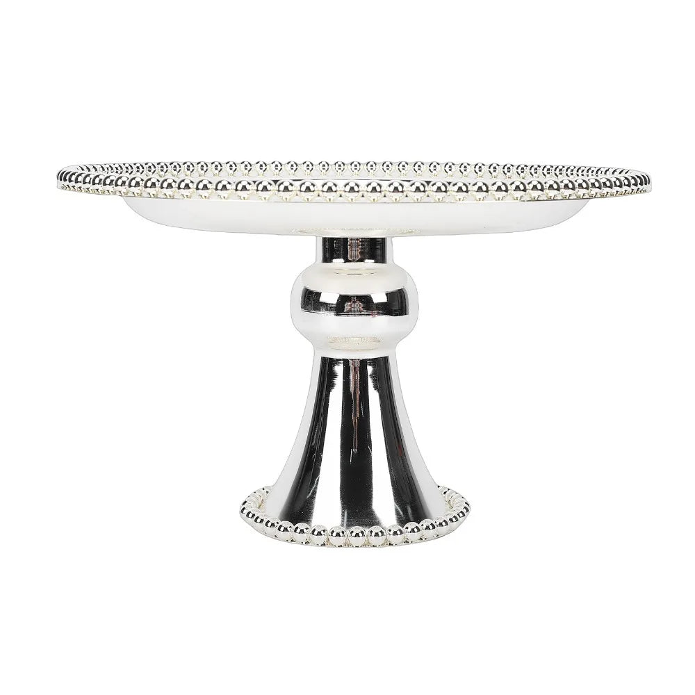 Iron Pedestal Cake Stand – Tall Stem Metal Dessert Serving Tray