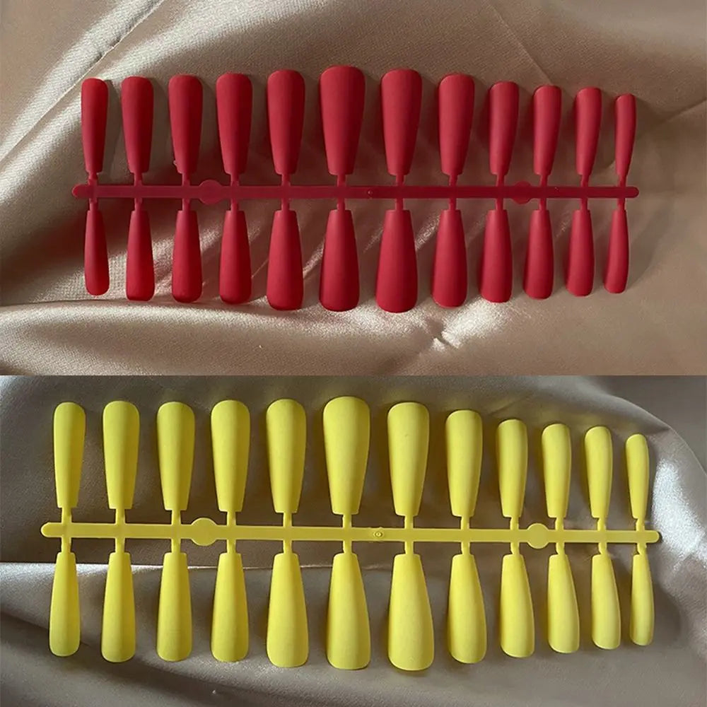 Matte Ballerina False Nails – 24pc French DIY Nail Tips