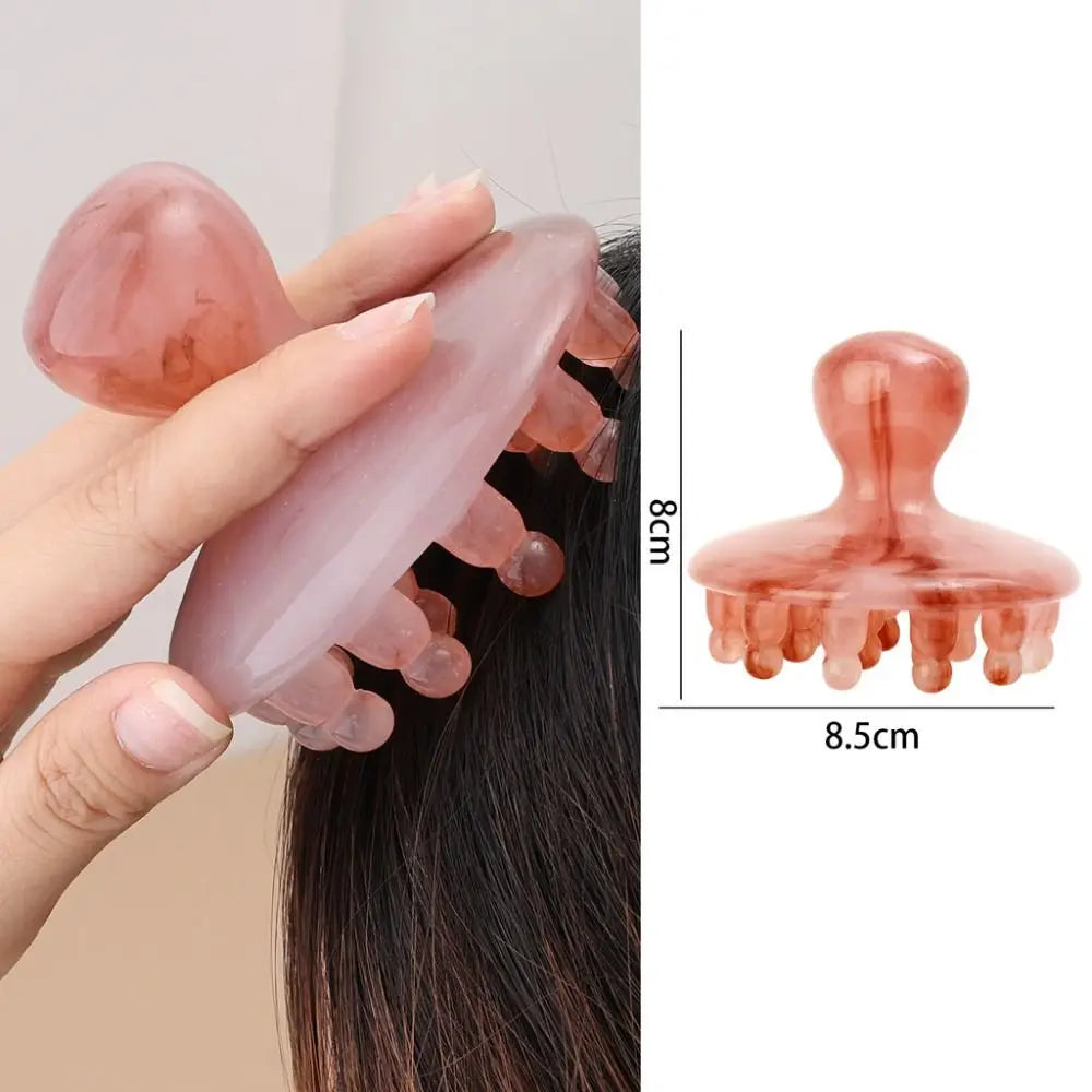Resin Meridian Massage Brush – Scalp, Abdomen & Full Body
