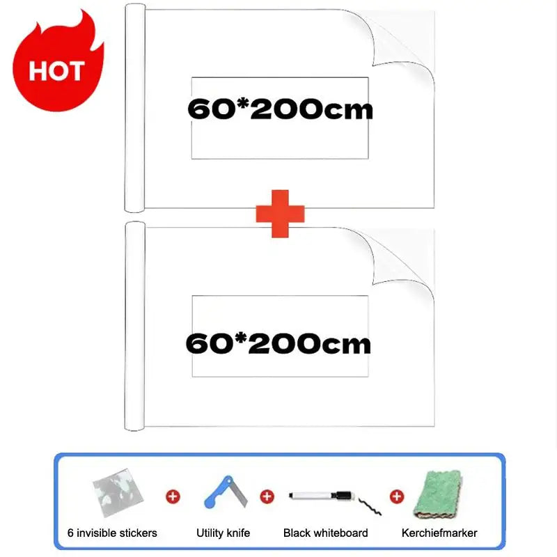 Whiteboard Wall Sticker – Reusable Static Cling Dry Erase Sheet