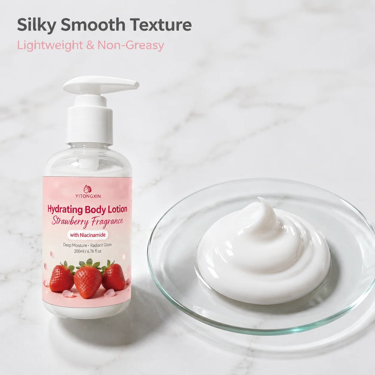 Strawberry Niacinamide Body Lotion – Radiant Glow Moisturizer 200ml