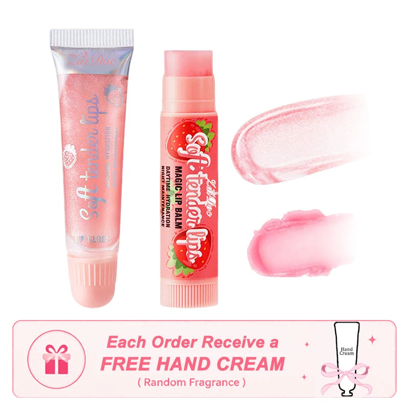 Zaidoc 4 Fruity Flavors Tinted Lip Gloss & Balm Set – 7g Each