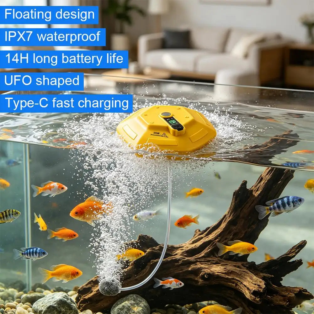 Floating Bait Aerator – Rechargeable Quiet Live Bait Oxygen Pump