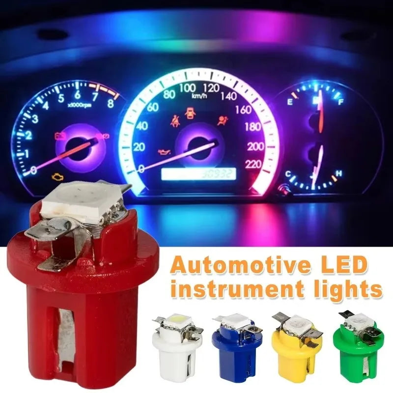T5 B8.5D 12V LED Dashboard Bulbs – 10-Pack Car Interior