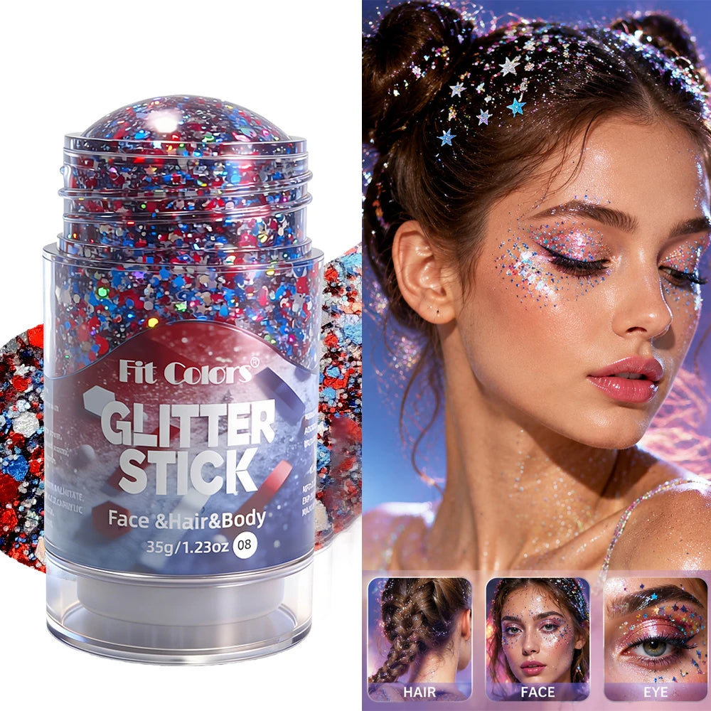 Mermaid Star Sequin Glitter Gel Stick – Body, Hair & Face