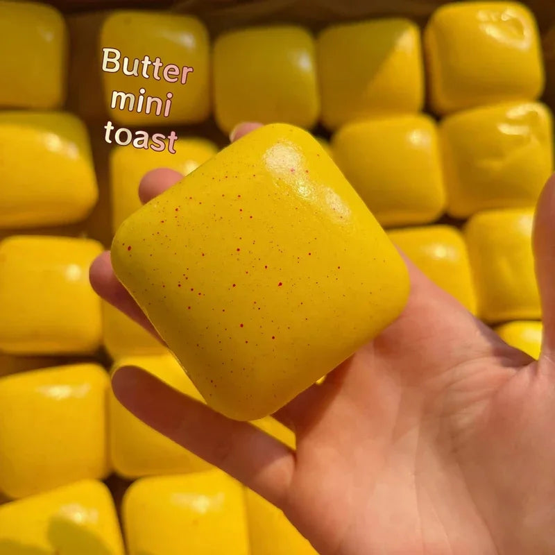 Mini Toast Slow Rising Squishy Fidget Toy | Sensory Squeeze