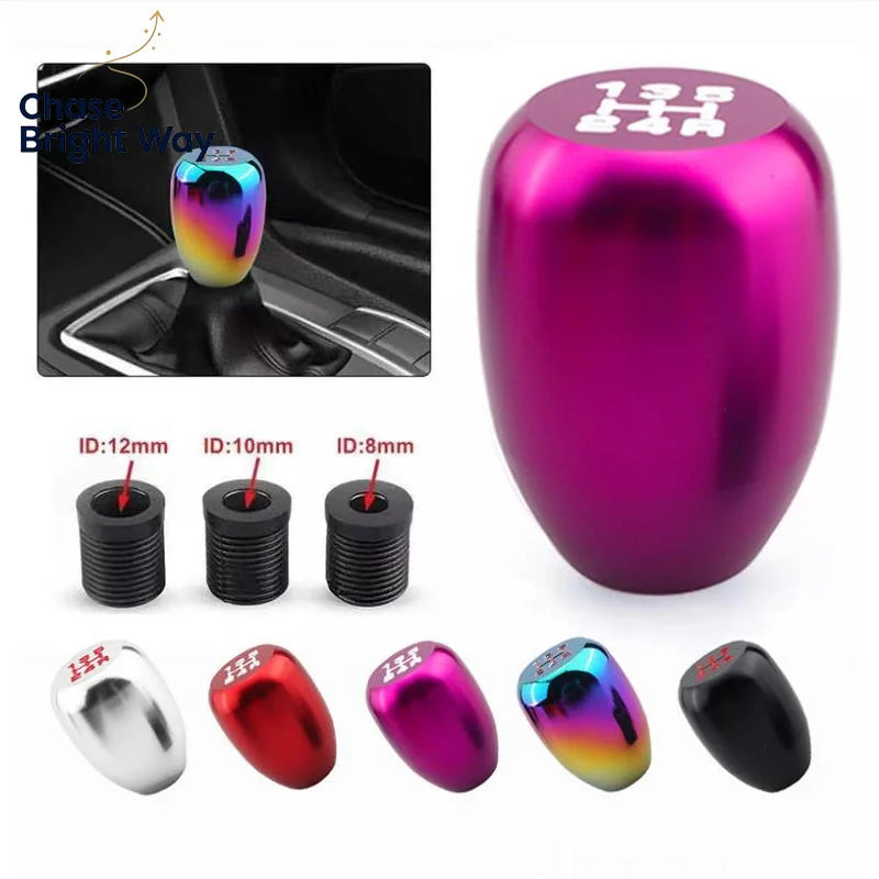 Universal Metal 5-Speed Manual Gear Shift Knob | Easy Install
