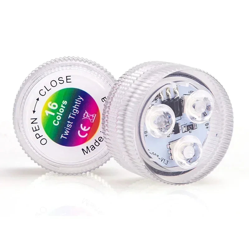 10-Pack RGB Submersible Pool Lights – 16 Colors IP68 Waterproof