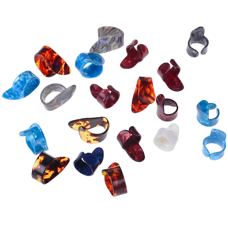 Guitar Finger & Thumb Picks – 10-Piece Celluloid Plectrum Set