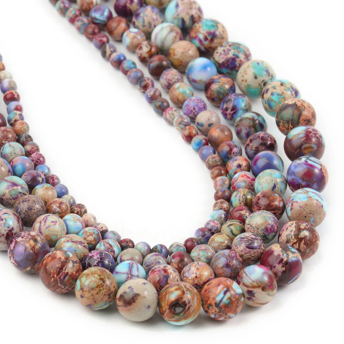 Sea Sediment Jasper Beads 8mm – DIY Jewelry Making Strand