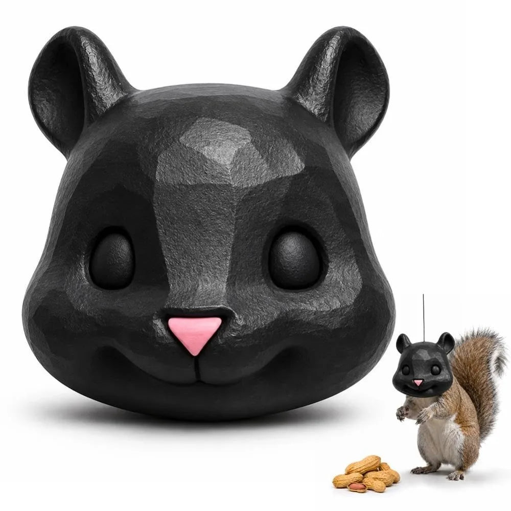 Dinosaur Squirrel Head Feeder – Colorful Plastic Garden Ornament