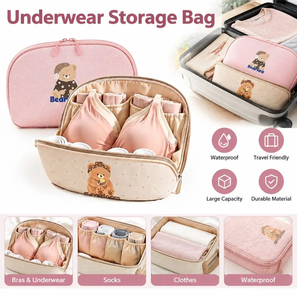3-in-1 Underwear & Clothing Storage Bag Set – Portable Organizer