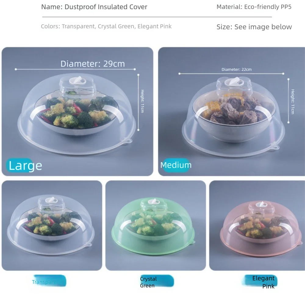 Transparent Microwave Splash Cover – BPA-Free Dome Food Lid