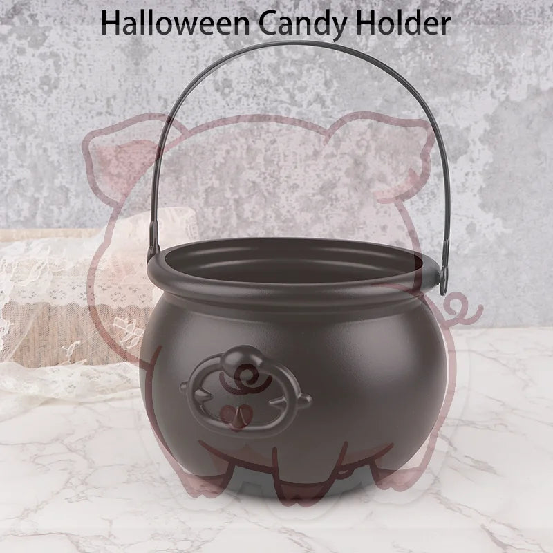 Large Wizard Cauldron Candy Holder – Halloween Table Décor