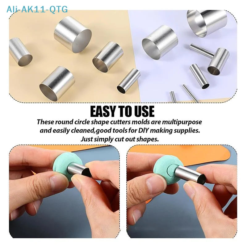 12-Piece Circle Cutter Set – Polymer Clay & Baking Stamps