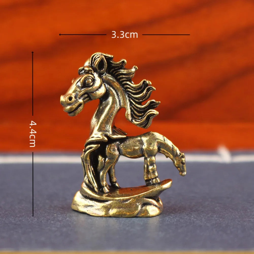 Brass Zodiac Horse Figurine – 2026 Year of the Horse Décor