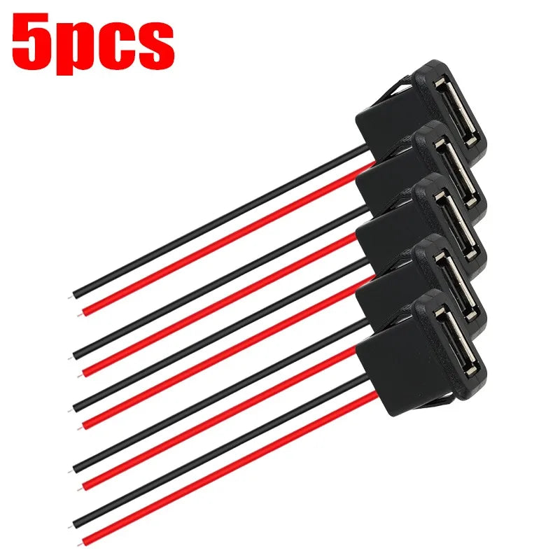 USB 2.0 Female Charging Port Connector – Waterproof Snap-On