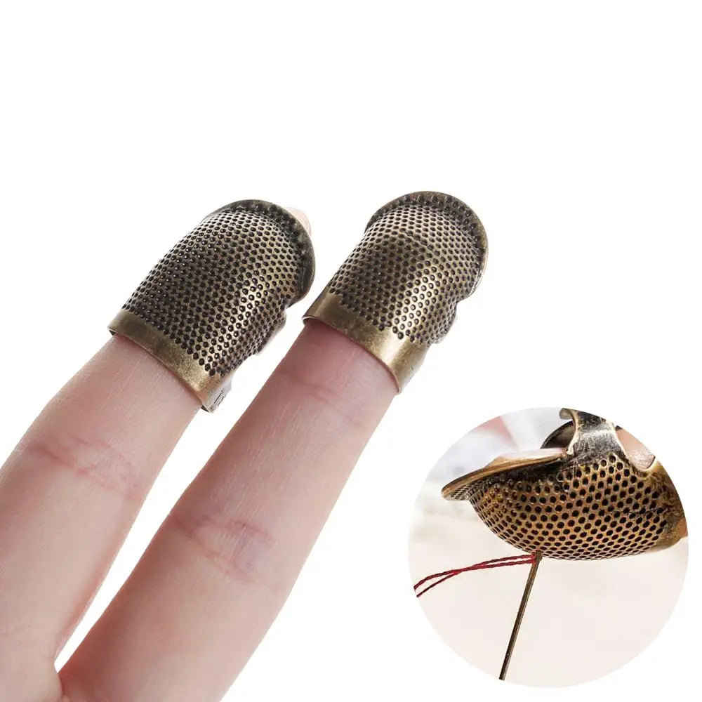 Vintage Gold Metal Needle Thimble – Sewing Finger Protector