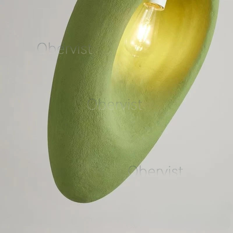 Wabi Sabi Mango Pendant Lamp – Green E27 LED Chandelier