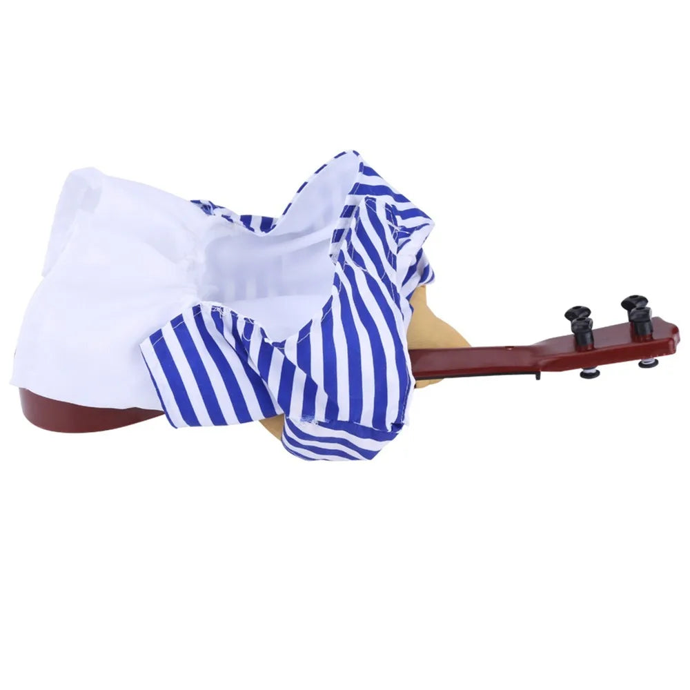 Dog Guitar Musician Costume – Funny Full Body Pet Outfit